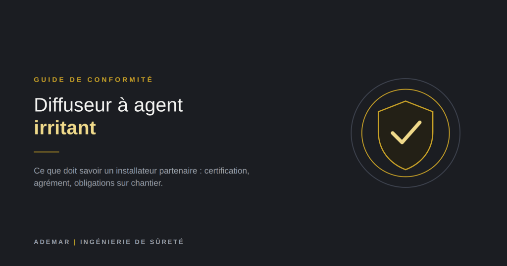 Guide de conformité diffuseur agent irritant Ademar ingénierie sûreté